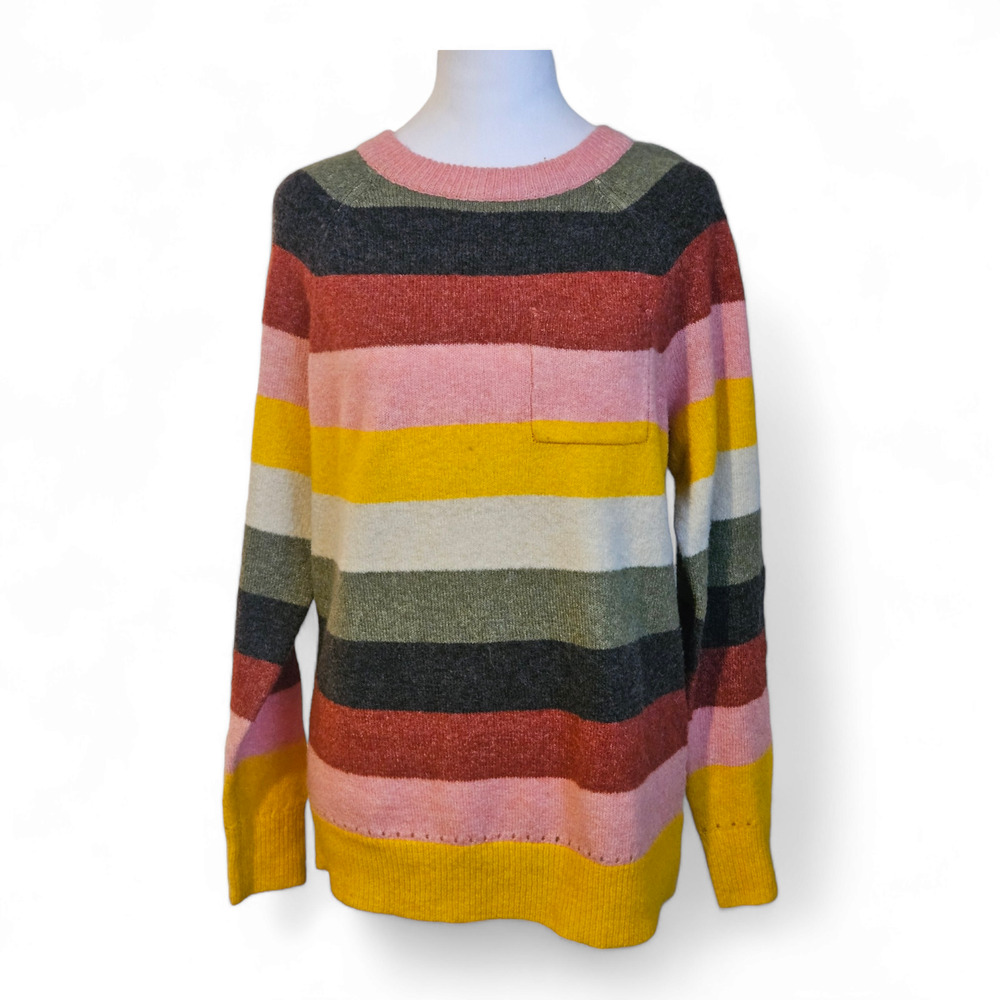 Torrid Striped Womens Size 10 (00) Lightweight Raglan Sweater EUC